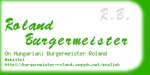 roland burgermeister business card